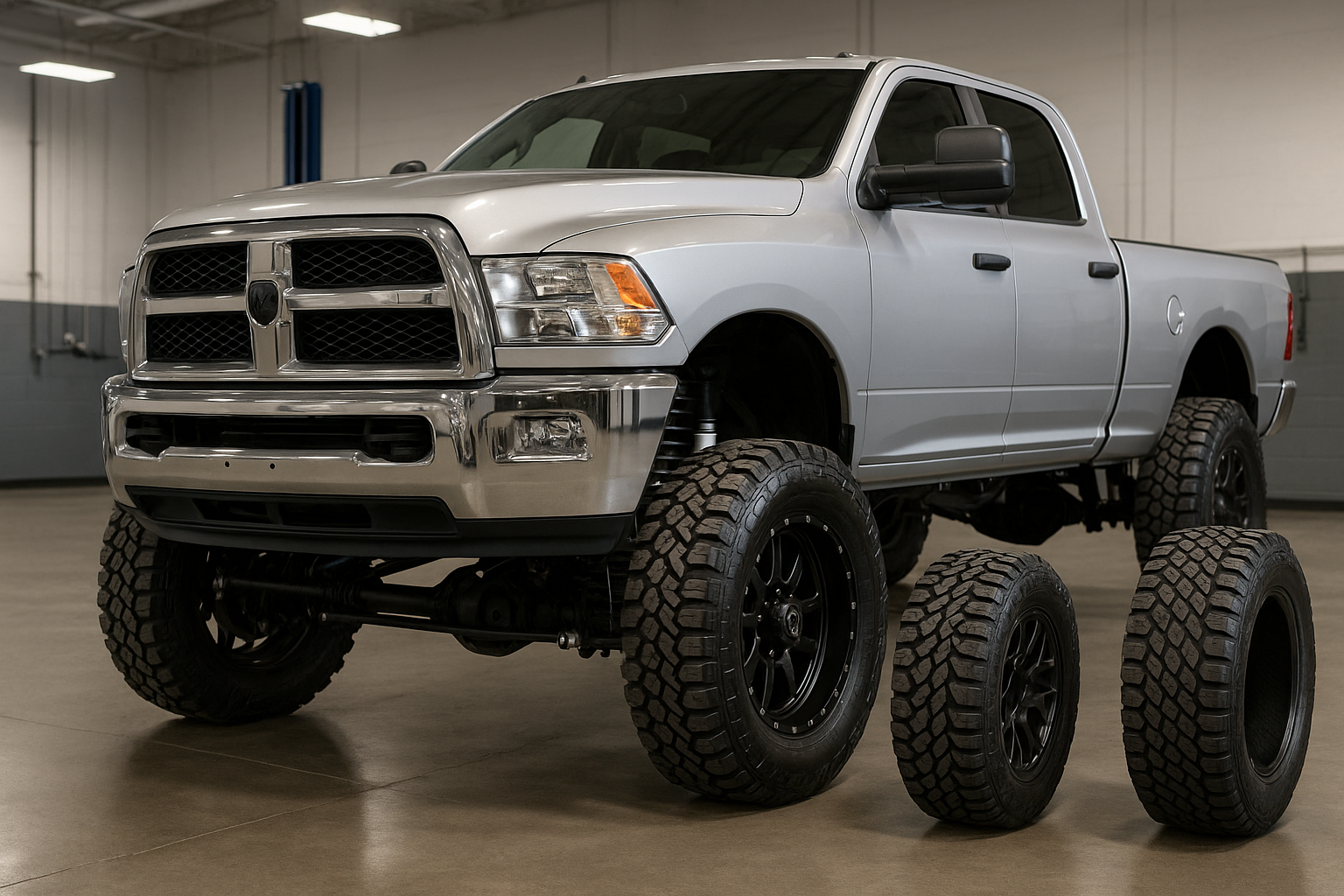 Suspension lift kits and tires
